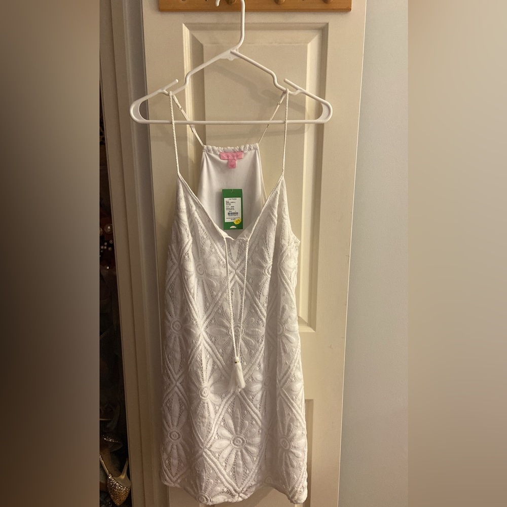 Lilly Pulitzer delay diamond lace dress in resort white